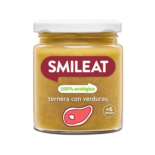 Smileat Piure de legume cu vitel si ulei masline 230g, - Imagine 1