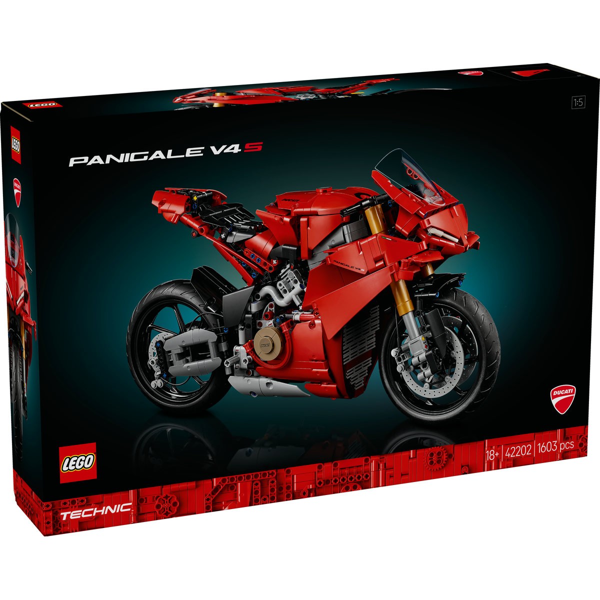 LEGO TECHNIC MOTOCICLETA DUCATI PANIGALE V4 S 42202 - Imagine 1 [ps:84513c7f-7356-4bd0-9ab6-0b20ae0f040a]