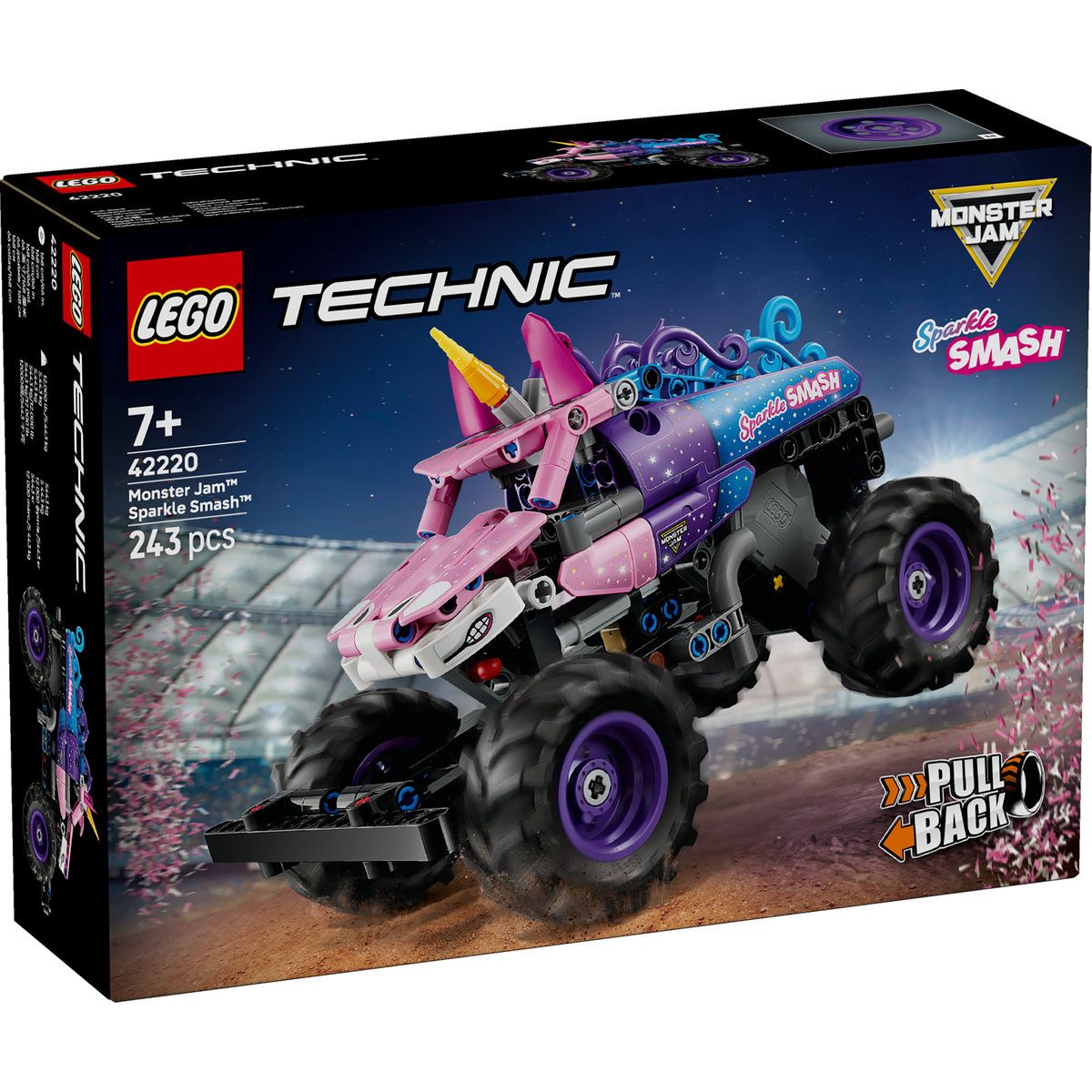 LEGO TECHNIC MONSTER JAM SPARKLE SMASH CU MOTOR CU ARC 42220 - Imagine 1 [ps:312d1bae-311b-49ee-a854-78971a7fd4f7]