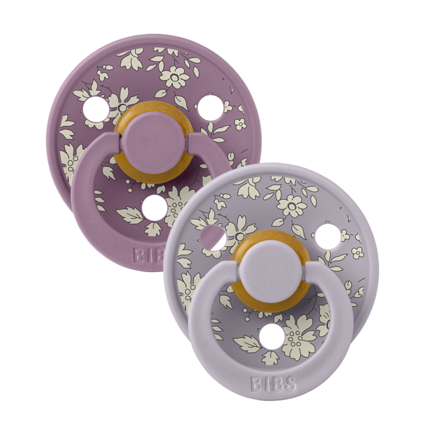 Set 2 Suzete BIBS x Liberty Colour, Latex, 0 luni - Dark Oak - Fossil Grey/Mauve (1) [ps:60ebf627-916d-4d21-bec4-974c1baa1733]