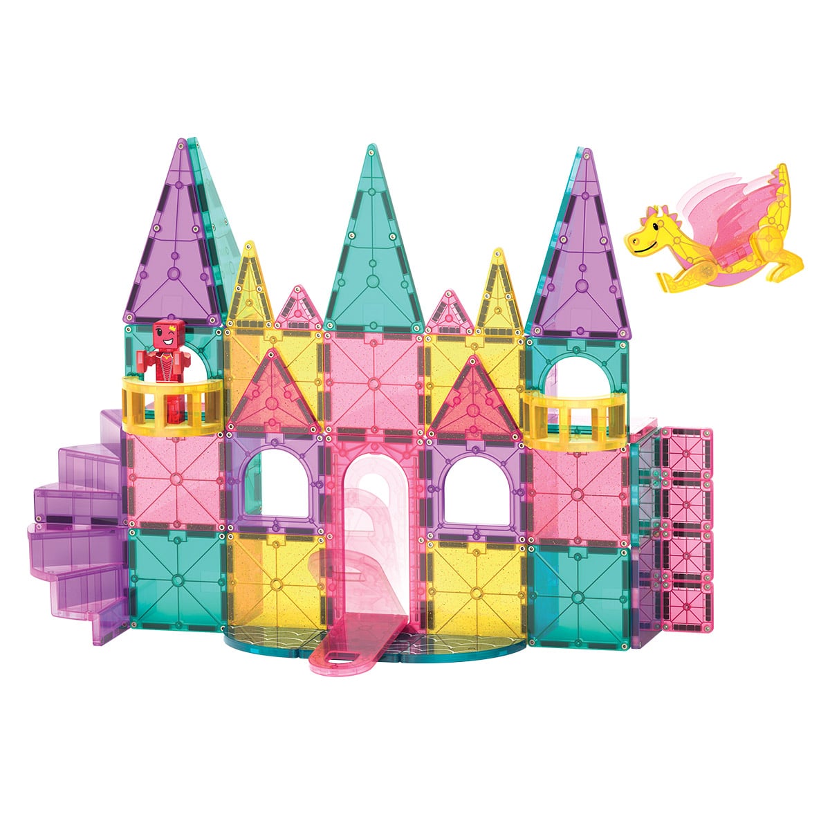 MAGNA-TILES Castle Deluxe, 48 piese - Set Construcție - Default Title (1) [ps:24c327cd-c90e-458e-bafb-9c2bcf39c983]