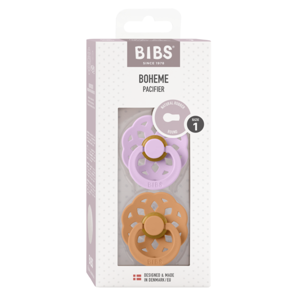 Set 2 Suzete BIBS Boheme Latex, 0 luni, Mauve/Violet Sky - Violet Sky/Pumpkin (1) [ps:d2dc2534-b040-4031-8ea2-35d6523f60b4]