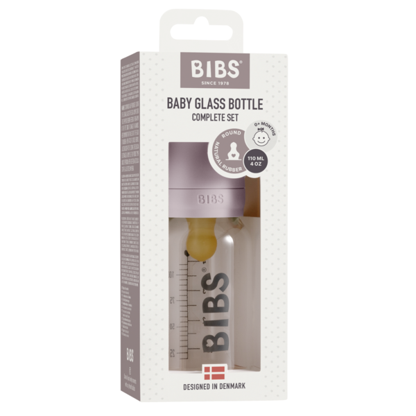 Biberon BIBS Anticolici din Sticlă, 110ml, Dusky Lilac - Lila (1) [ps:65ade4fa-eb11-4dcb-bf58-b2cbb5e9ec3c]