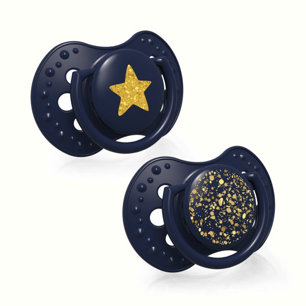 Lovi Suzeta Silicon Dynamic 3-6 M 2 Pcs Stardust Blue - Imagine 1 [ps:02e09e71-90da-4752-8d4b-b1820919dec0]