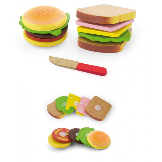 Set hamburger si sandvis din lemn, Viga - Imagine 1 [ps:c19b63b8-5f4b-456e-81d8-4b4a3f680ca0]