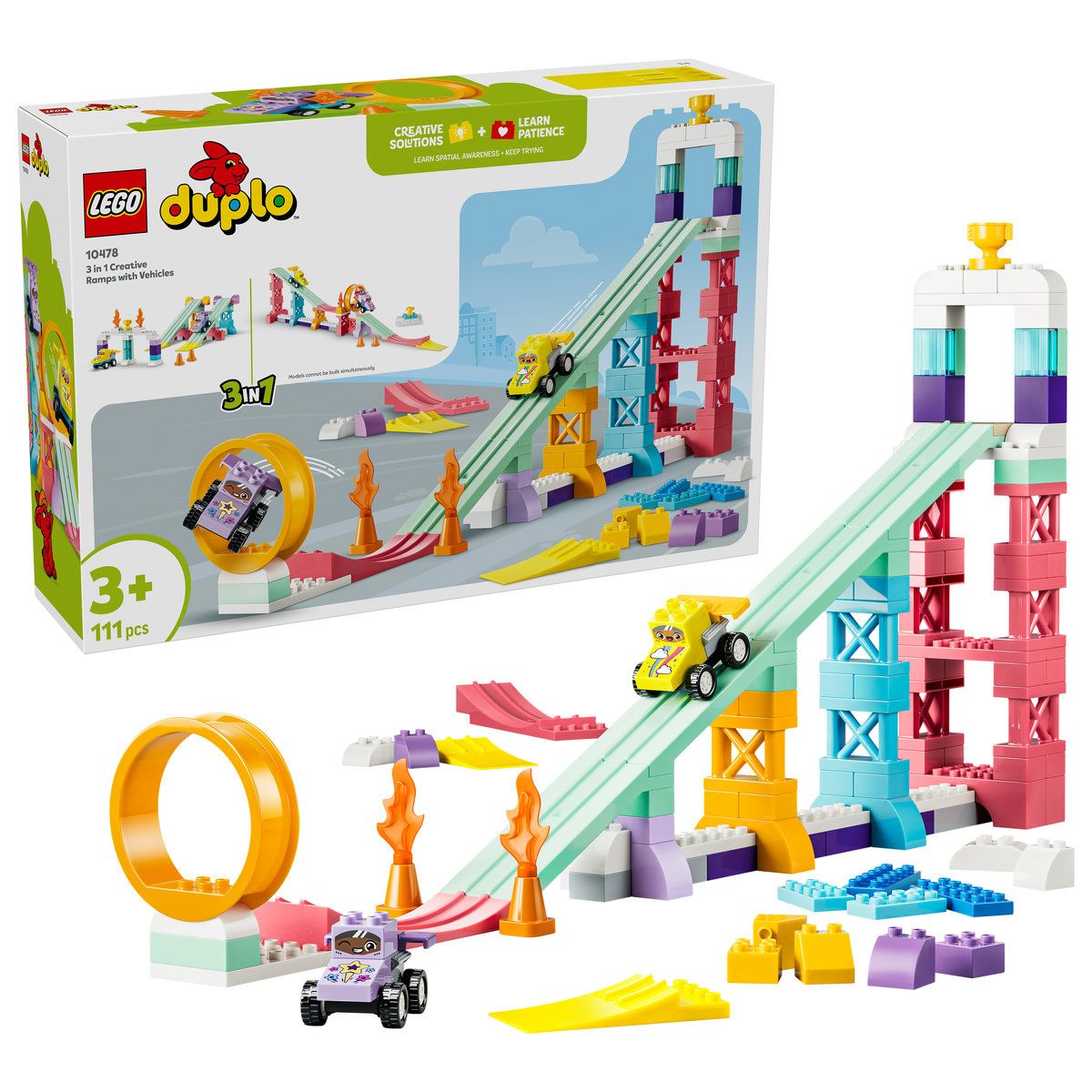 LEGO DUPLO Rampe Creative cu Vehicule 3in1 10478 | Infant - Default Title (1) [ps:e3a787b4-8977-4807-b1dd-ae6c310d1ce7]