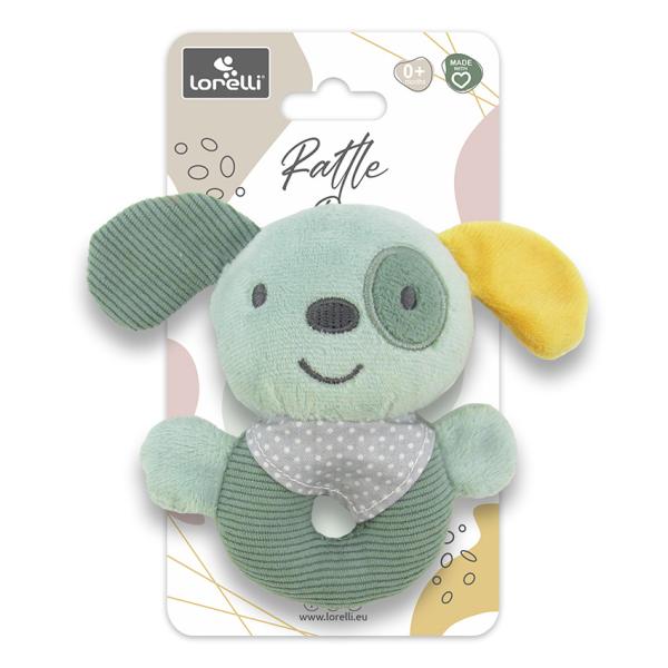 Ursulet de Plus Zornăitor Lorelli Toys, 11 cm, 0 luni+ - Catelus verde (1) [ps:2df4f076-b8c4-4a93-9c4b-1f71e3c14355]