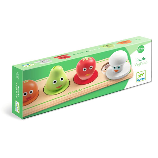 Puzzle din lemn Fructe si legume, Djeco - Imagine 1 [ps:52f97601-bbab-4cbb-8a01-1bd08a211336]
