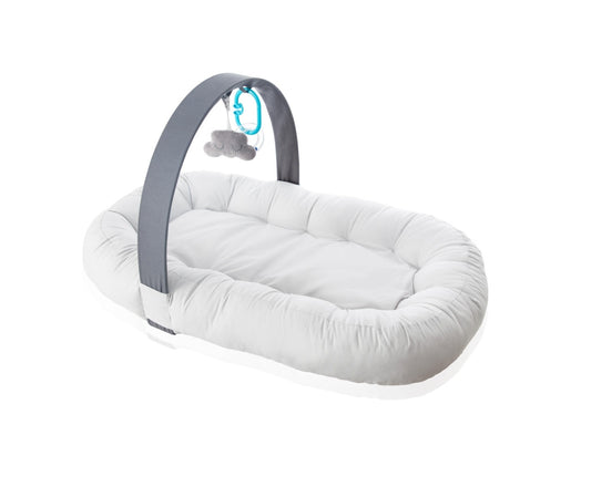 Babynest cu bara de jucarii, BabyJem, gri - Gri [ps:934c32a6-db38-459f-9b42-468a9e72509b]