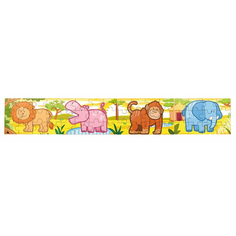 Puzzle conectabil 4 in 1 - Jungla, Viga - Imagine 1