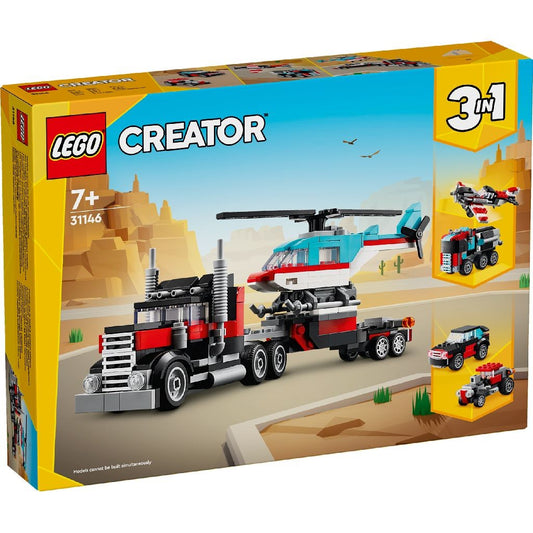 LEGO CREATOR 3IN1 CAMIONETA PLATFORMA CU ELICOPTER 31146 - Imagine 1 [ps:a1ca7a67-6308-413d-9a1d-ed188bce8dec]