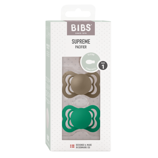 Set 2 Suzete BIBS Supreme Silicon 0 luni - Ivory/Blush - Dark Oak/Evergreen (1) [ps:04c41fd6-b79c-4915-836c-8723b4ab5c02]