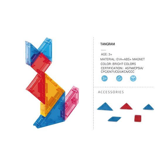 Joc Magnetic Tangram Flippy, 7 Piese Forme Geometrice, 3 Ani - Default Title (1) [ps:bd0b07a5-9010-4d77-8b9b-26892c7b3fd6]