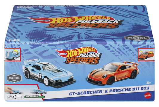 HOT WHEELS SET 2 MASINUTE METALICE PULL BACK GT-SCORCHER - Imagine 1 [ps:790f52ae-0fe5-4c77-9258-fef293c4d266]