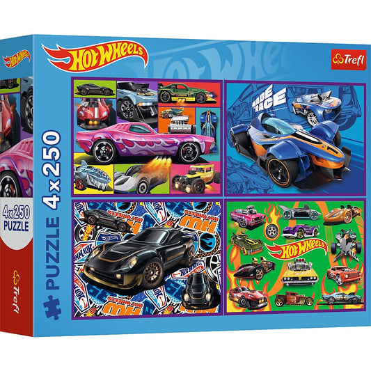 PUZZLE TREFL 4X250 HOT WHEELS MASINI DE CURSE - Imagine 1 [ps:c59b968f-f1c4-4810-bbf6-c9ebe4d89459]