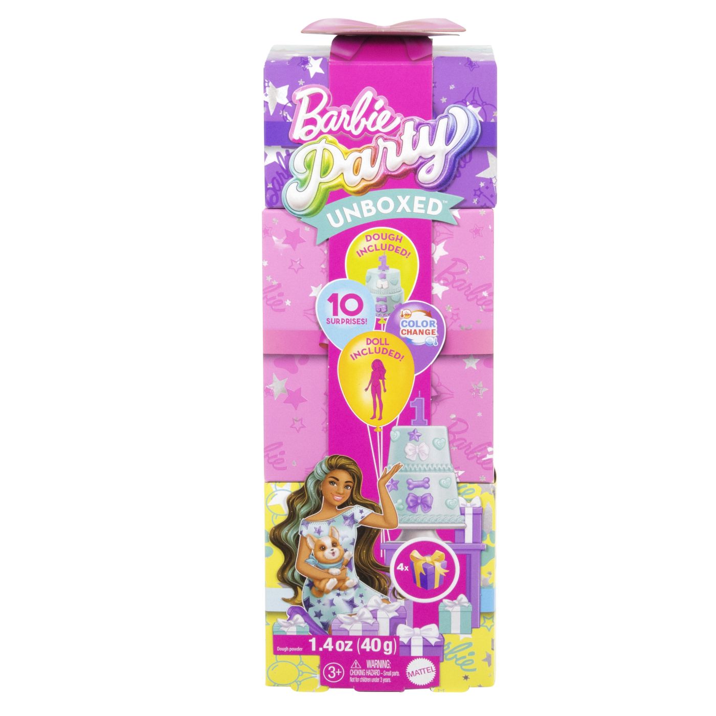 BARBIE PAPUSA PARTY UNBOXED REVEAL BRUNETA Mattel - Imagine 1