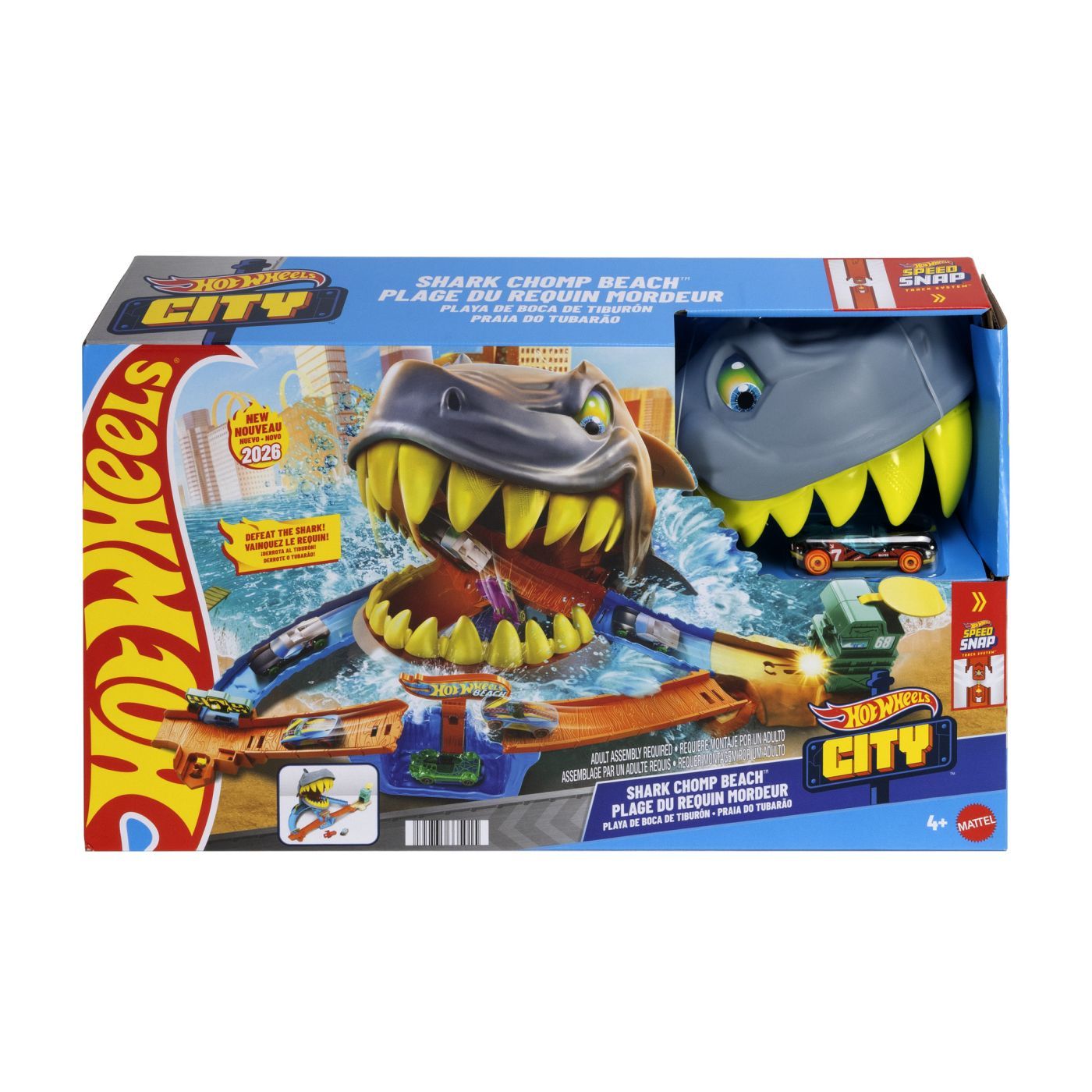 HOT WHEELS CITY PISTA DE CURSE PLAJA RECHINULUI CHOMP CU - Imagine 1