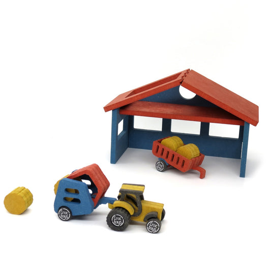 Set de constructie Ferma cu tractor Nathan, Croc toys - Imagine 1 [ps:e222dee9-dd75-47b6-a810-b61de3d3165a]