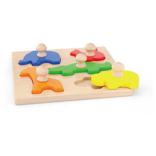 Puzzle Montessori cu maner, Animale, Viga - Imagine 1 [ps:8ae3e317-d3f3-46cd-b232-1432e7db2156]