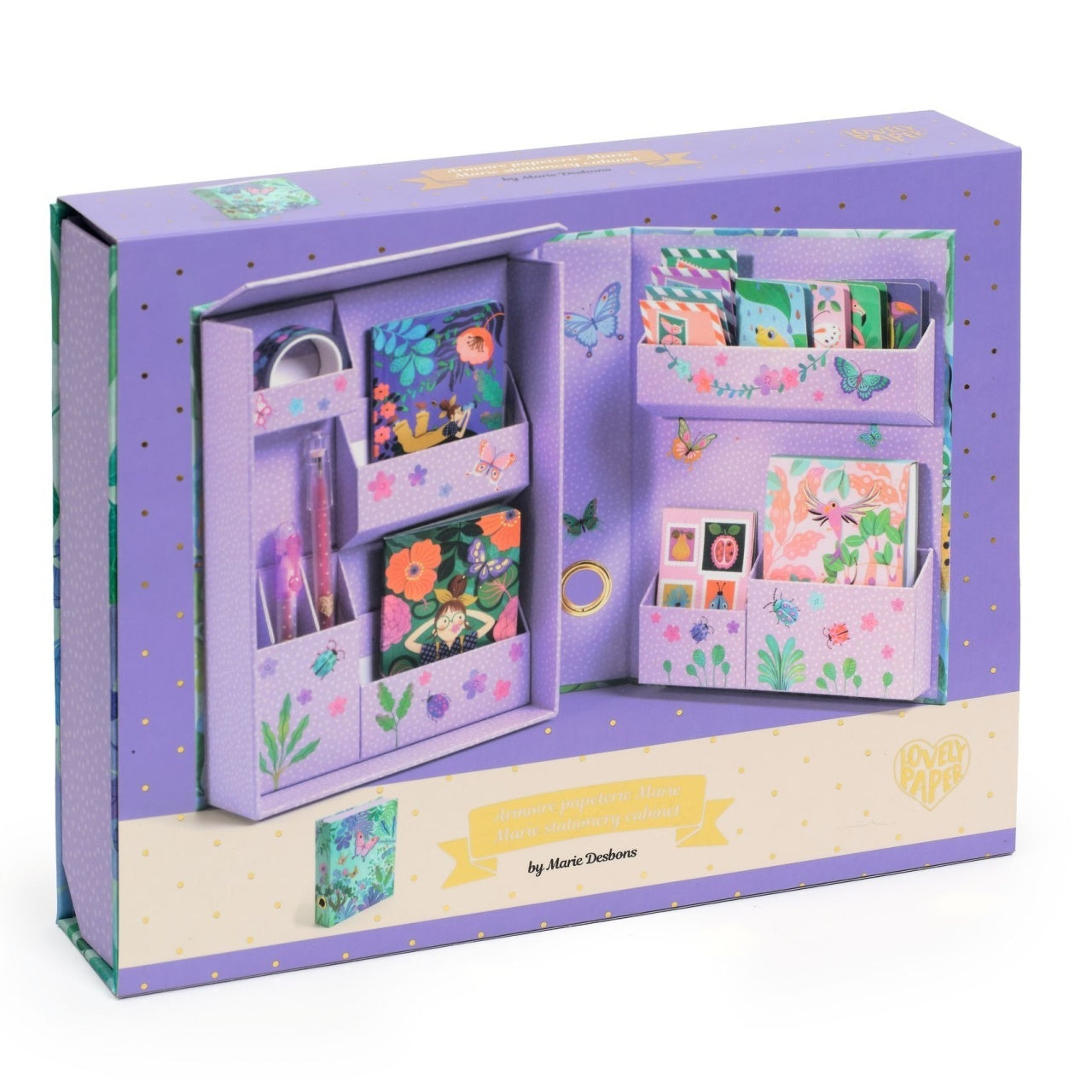 Set de papetarie Marie cu design tropical, Djeco - Imagine 1 [ps:66242007-4dff-4c53-8e3a-10fb3b5b5a01]