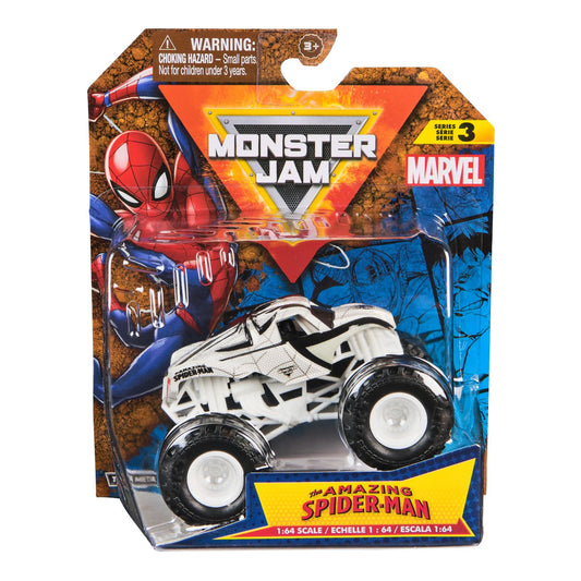 MONSTER JAM MARVEL CAMION GIGANT AMAZING SPIDER MAN ROSU - Imagine 1