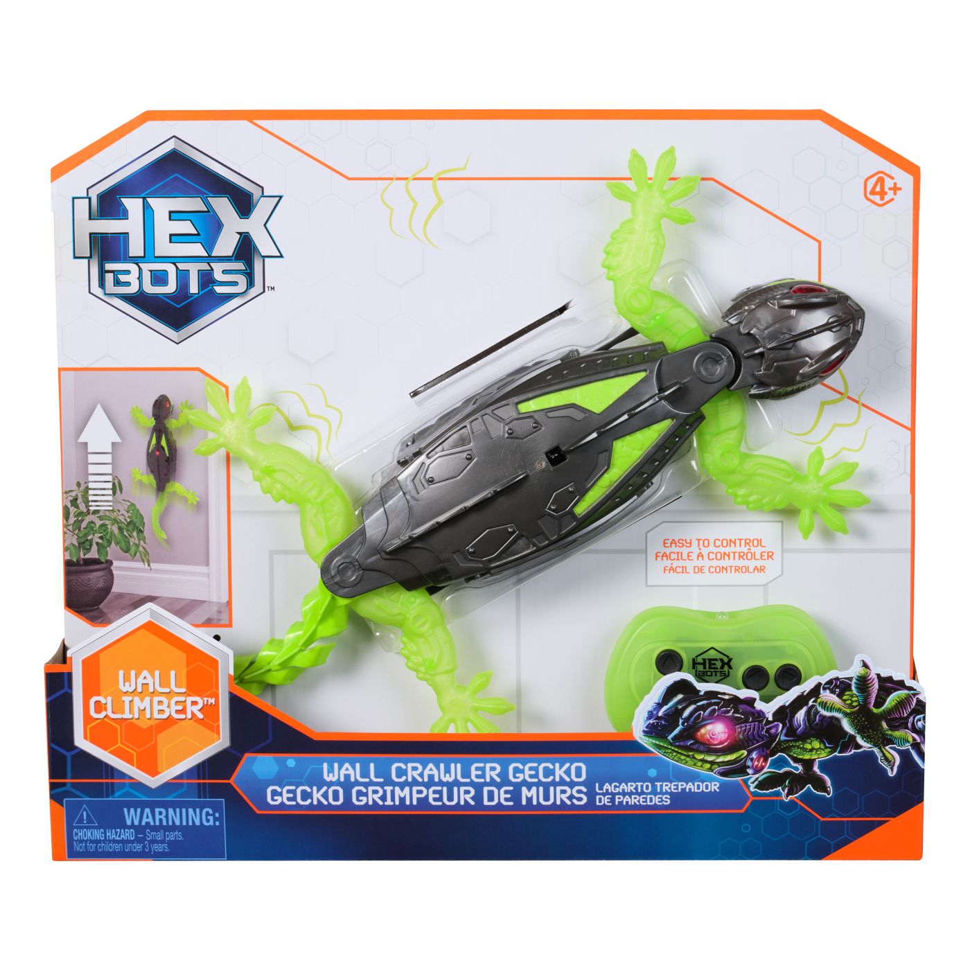 HEX BOTS SOPARLA CATARATOARE GECKO VERDE CU TELECOMANDA - Imagine 1 [ps:ed14186b-3039-493c-b132-3749a860792b]