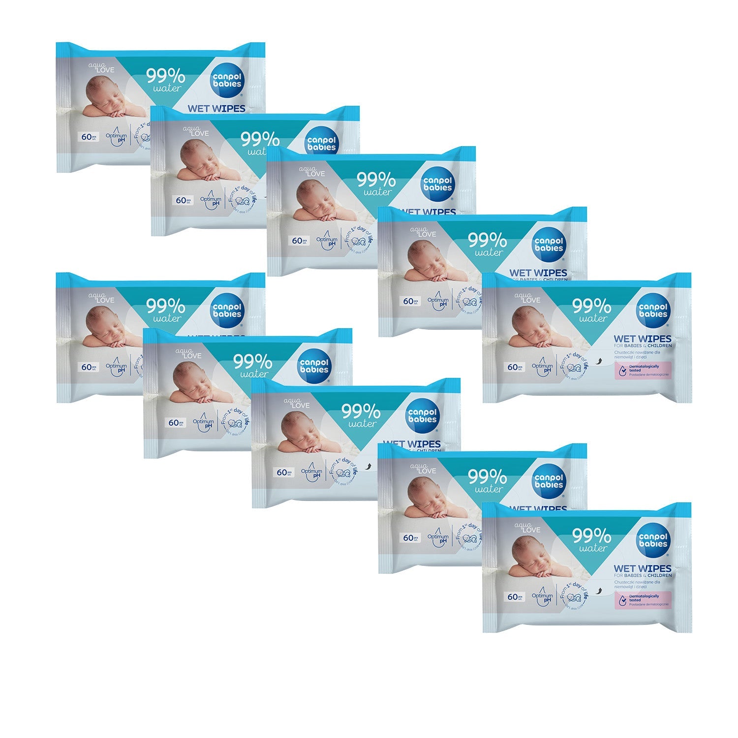 Servetele umede pentru bebelusi 99% apa, 10 pachete X - Imagine 1 [ps:5d232644-9511-4a28-b6b2-7872704d105a]