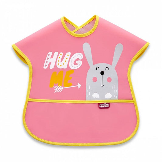Baveta BabyJem cu buzunar Poly Large Bib (Culoare: Verde) - Roz