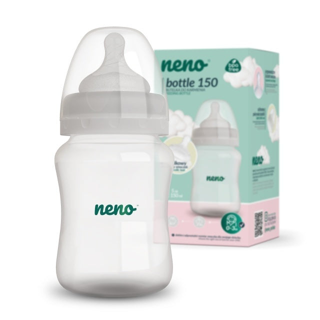 Biberon Neno 150 ml cu tetina silicon, anti-colici, - Imagine 1