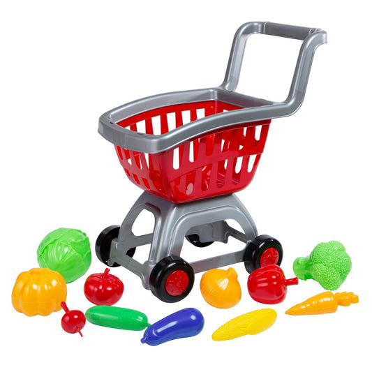 Cărucior Cumpărături cu Legume Roșu Argintiu Viva Toys - Rosu Argintiu (1) [ps:a5ddc0e1-55bd-4afe-b6cf-671df12c64ca]