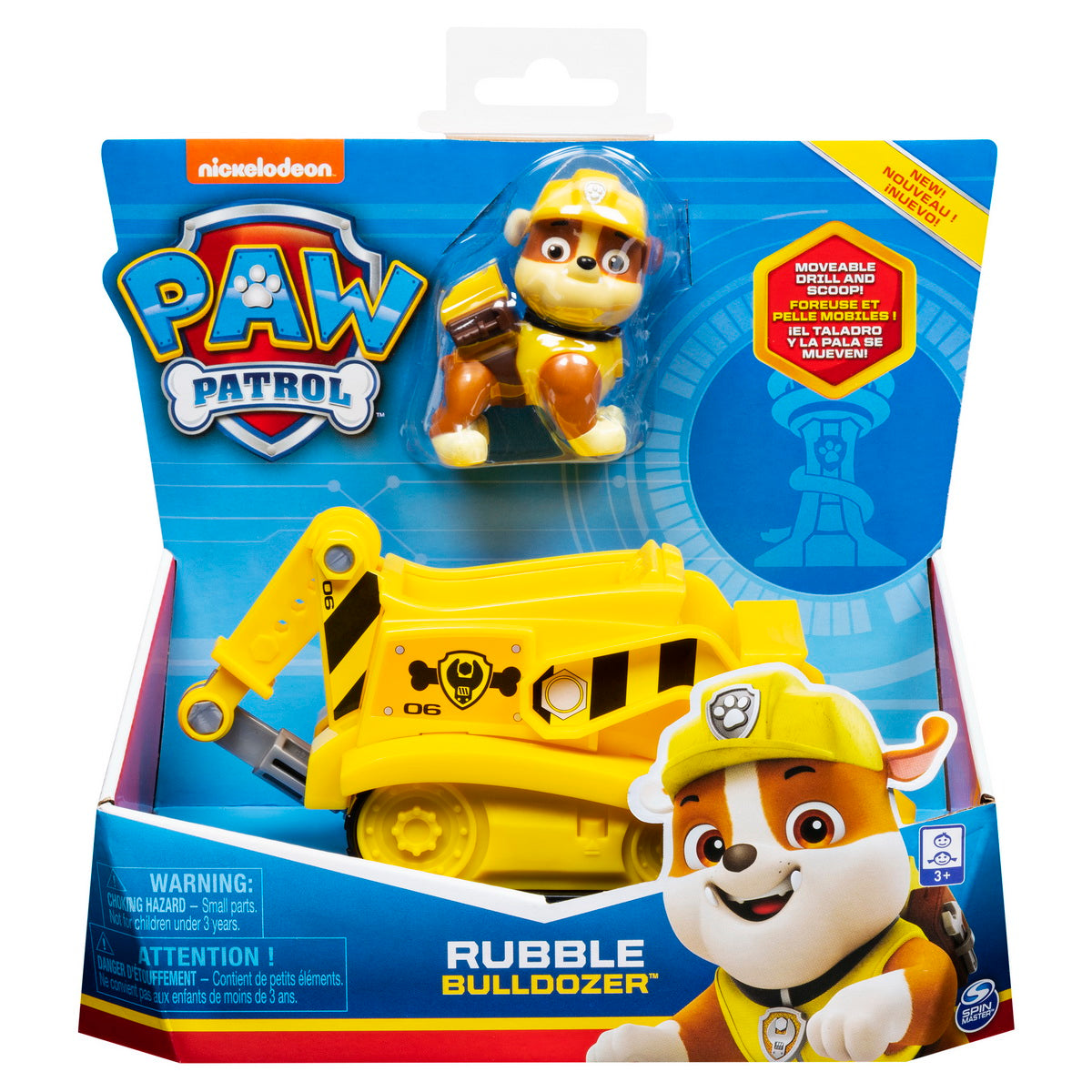 PATRULA CATELUSILOR VEHICULE CU FIGURINA RUBBLE Spin Master - Imagine 1
