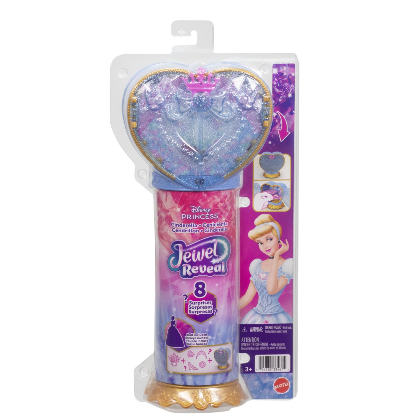 DISNEY PRINCESS JEWEL REVEAL PAPUSA CENUSAREASA Mattel - Imagine 1