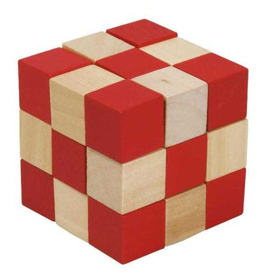 Joc logic IQ 3D Puzzle Cub natur-rosu, Fridolin - Imagine 1 [ps:3efa3663-df3d-4c0e-884a-bff55909814a]