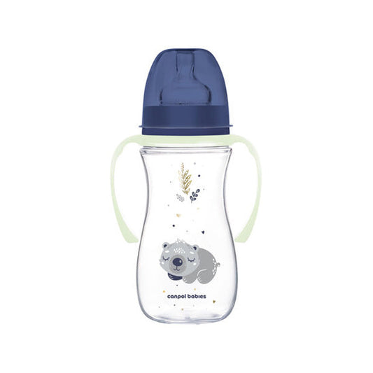 Canpol Babies Biberon Anticolic Gat Larg 300Ml Pp Easy - Albastru [ps:2957bace-3cc6-47bf-bc6e-59137c11aee3]