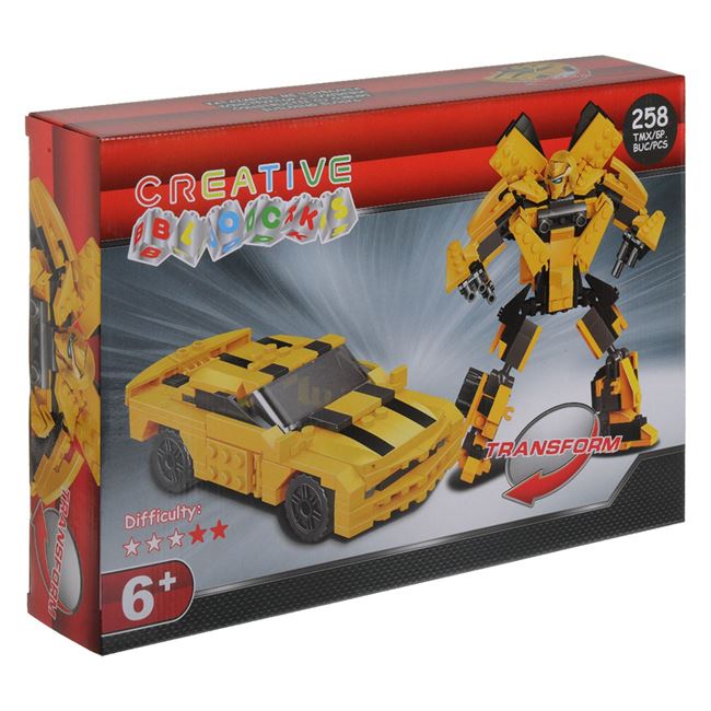 Cuburi Robot Transformer Mașină Galbenă Jumbo - 258 piese - Default Title (1) [ps:4e6ba4c1-cfef-4762-bed8-2623c7c7f187]