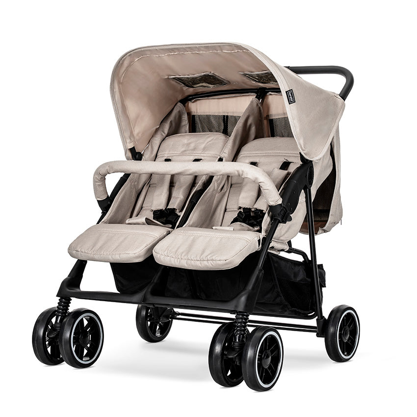 Cărucior Gemeni Lorelli Twin, Cool Grey - Reglabil - Beige (1) [ps:81cc39bc-1d51-46c3-a5b9-96691c1f49b2]