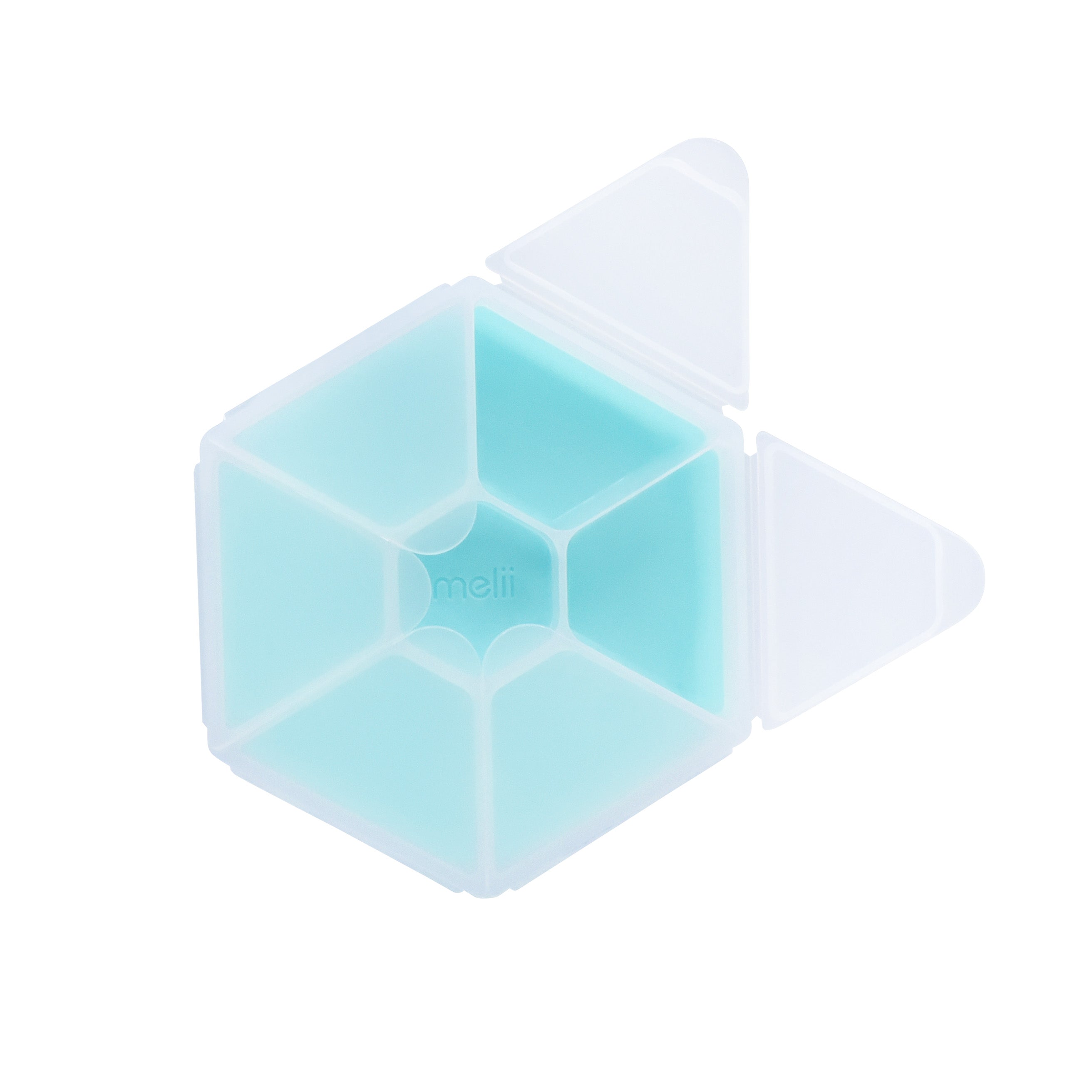 CUTIE SNACK HEXAGON SNACKLE 6 COMPARTMENTE, MELII, BLUE - Albastru