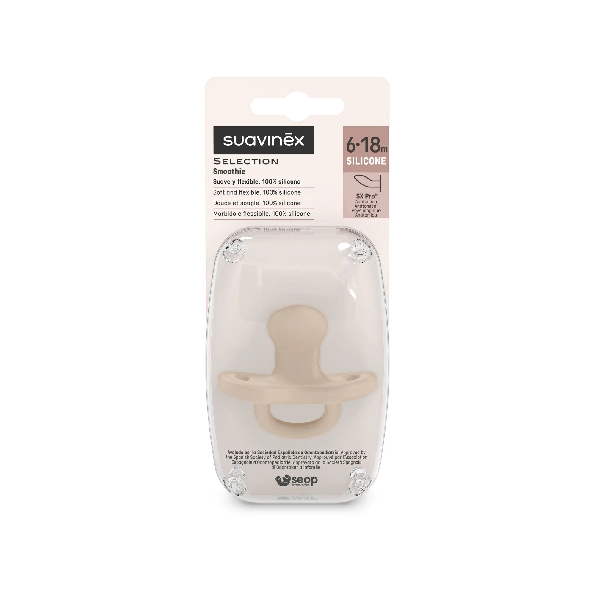 Suzetă Anatomică Suavinex SX Pro 6-18 luni, Roz - Colour - Bej (1) [ps:3becb25c-8299-4cd8-bdd9-c1c19e7ec467]