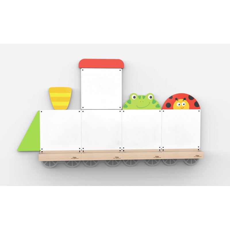 Set table de scris magnetice - Trenulet cu doua vagoane, - Imagine 1