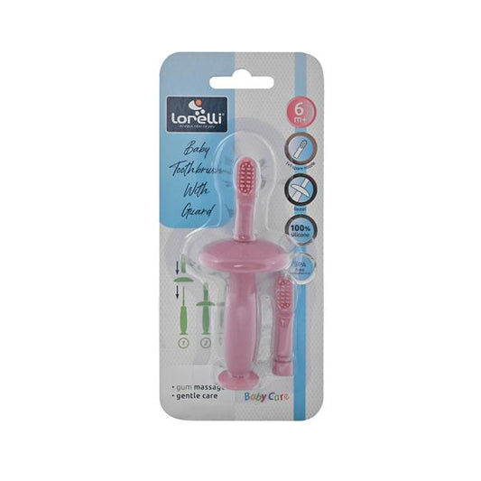 Periuta de dinti silicon Lorelli 6 luni+, Moonlight Blue - Blush Pink (1) [ps:5528a562-15d4-4d10-a383-aa690dd41cbf]