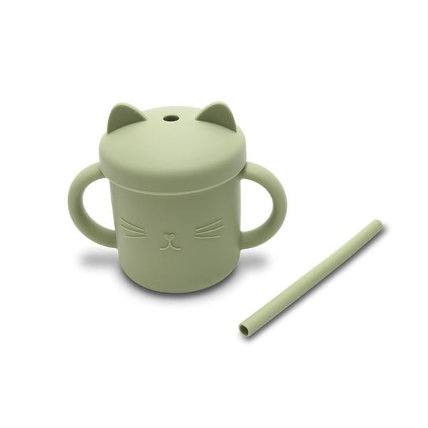 Cănuță Lorelli cu Manere și Pai, Silicon Natural, Fresh - Fresh Green (1) [ps:c96b9e3b-e918-403b-88df-dd6c5fc36153]