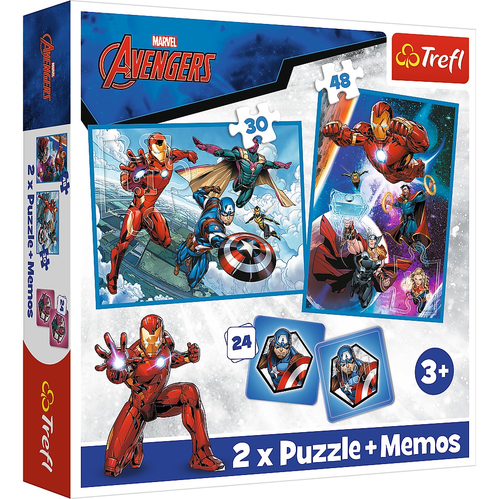 PUZZLE TREFL 2IN1 MEMO AVENGERS EROII IN ACTIUNE - Imagine 1 [ps:cbef956b-a1ef-4ab6-8a90-313471e13c8f]