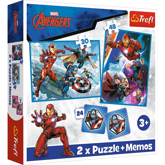 PUZZLE TREFL 2IN1 MEMO AVENGERS EROII IN ACTIUNE - Imagine 1 [ps:cbef956b-a1ef-4ab6-8a90-313471e13c8f]