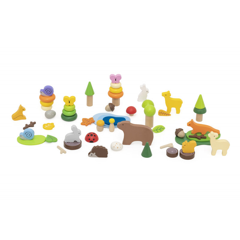 Blocuri din lemn colorate Povestile Naturii (58 piese), Viga - Imagine 1 [ps:26c4083a-d36d-422f-ad5e-08e179bfb737]