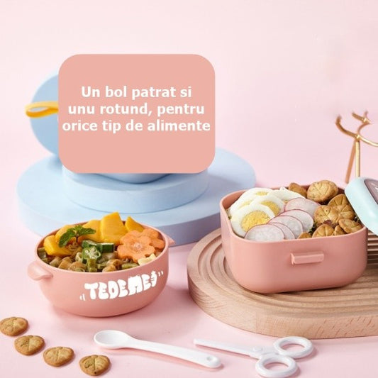 Lunch Box Copii Flippy, 750ml, 2 Boluri, Roz | infant.ro - Roz (1) [ps:b6b1528d-4e8b-4cdc-acf6-2f963acfbad4]