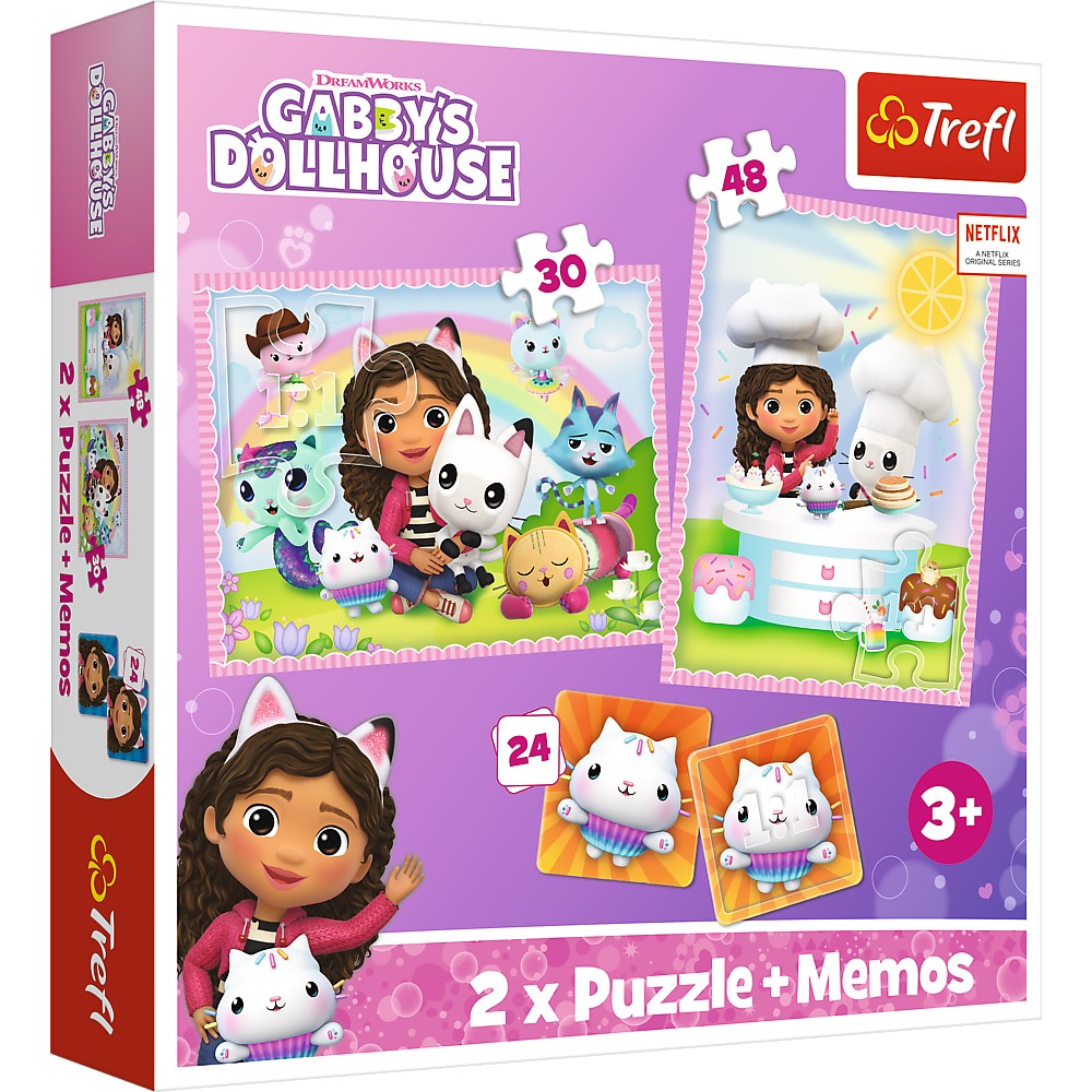 PUZZLE TREFL 2IN1 MEMO GABBYS DOLLHOUSE GABI SI PRIETENII EI - Imagine 1 [ps:10663fa7-32d1-421a-b984-7162f5c4d6d2]
