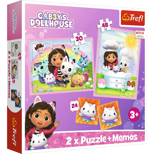 PUZZLE TREFL 2IN1 MEMO GABBYS DOLLHOUSE GABI SI PRIETENII EI - Imagine 1 [ps:10663fa7-32d1-421a-b984-7162f5c4d6d2]