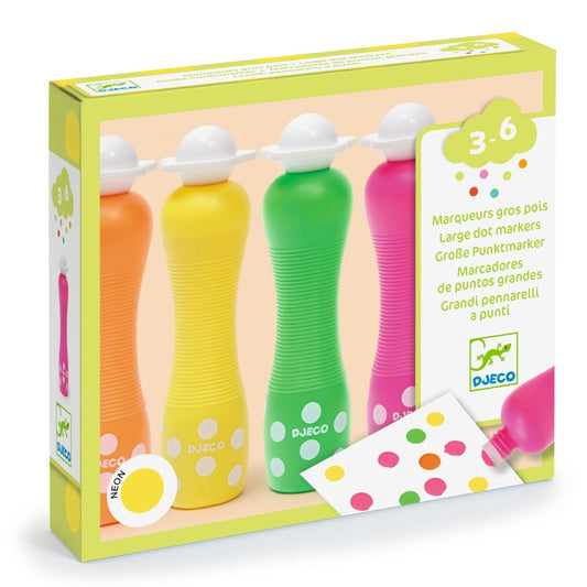 Set 4 markere culori neon pentru bebe, Djeco - Imagine 1 [ps:cff62893-a32e-410a-b097-14d3b201676e]