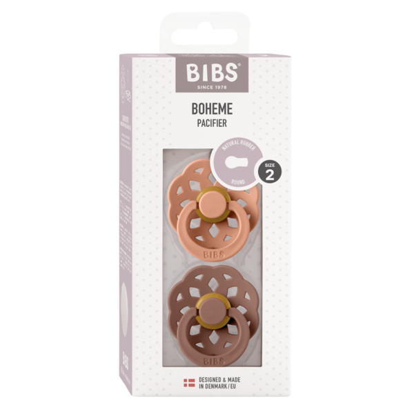 Set 2 Suzete BIBS Boheme Latex, Tetină Rotundă, 0 luni - 6 luni (1) [ps:9e4625f9-2041-4bae-9776-7d788b7214e3]