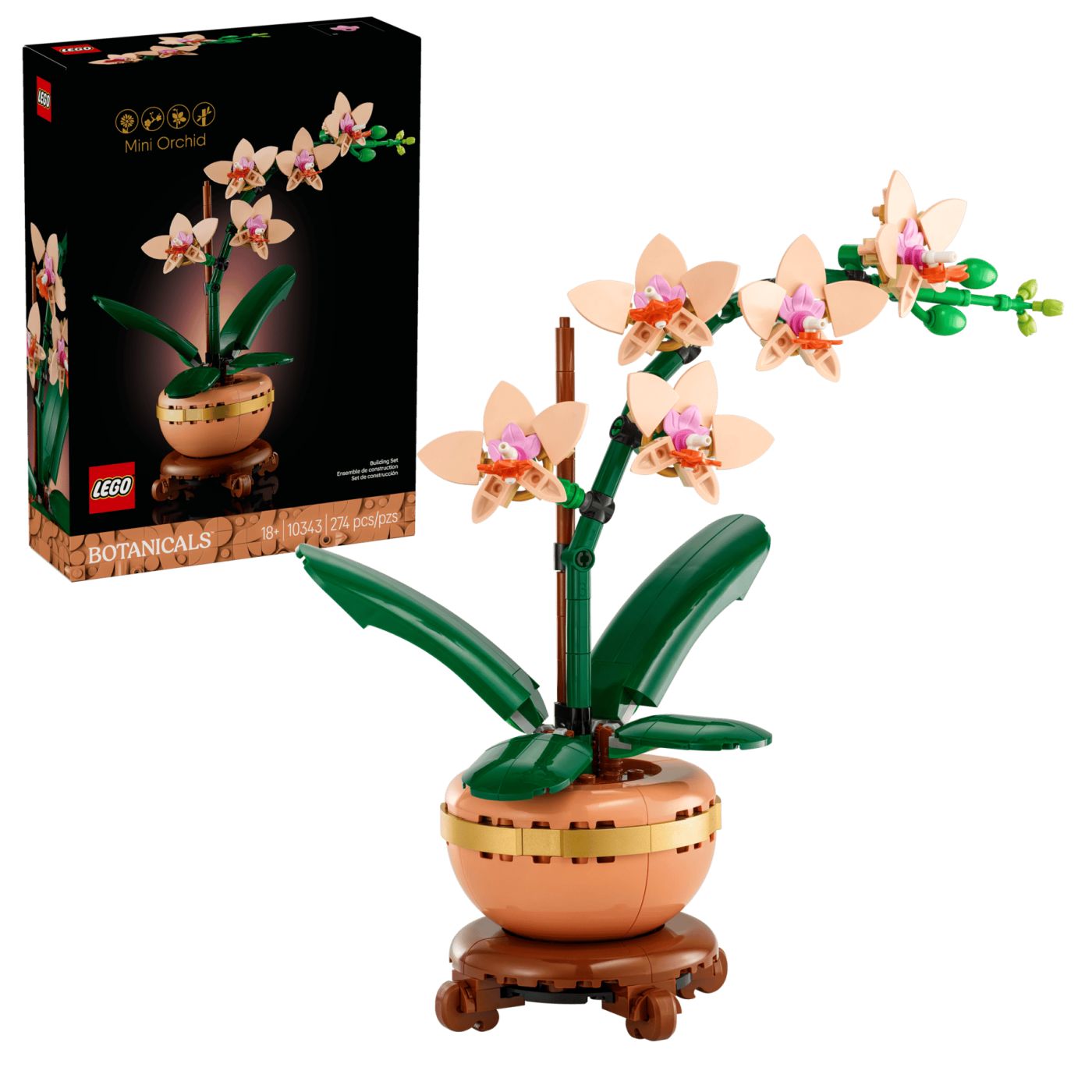 LEGO BOTANICALS MINI ORHIDEE 10343 - Imagine 1